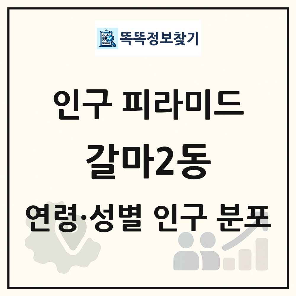 갈마2동 인구 피라미드 링크 그림
